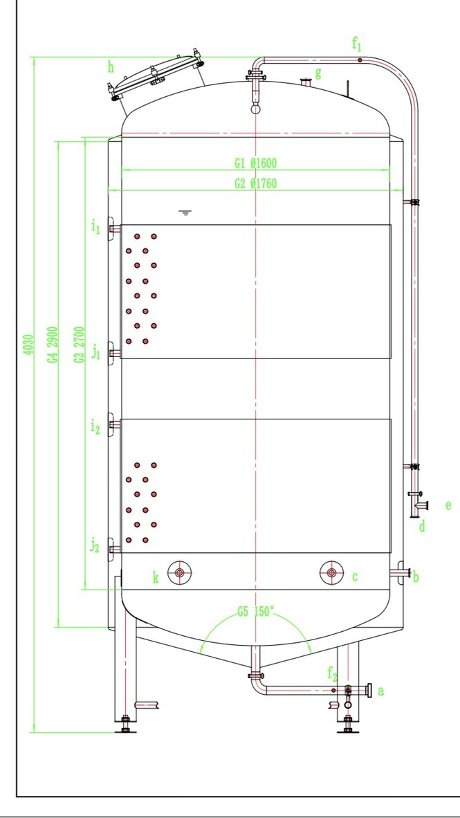 50 hectolitre double insulated brite tank
