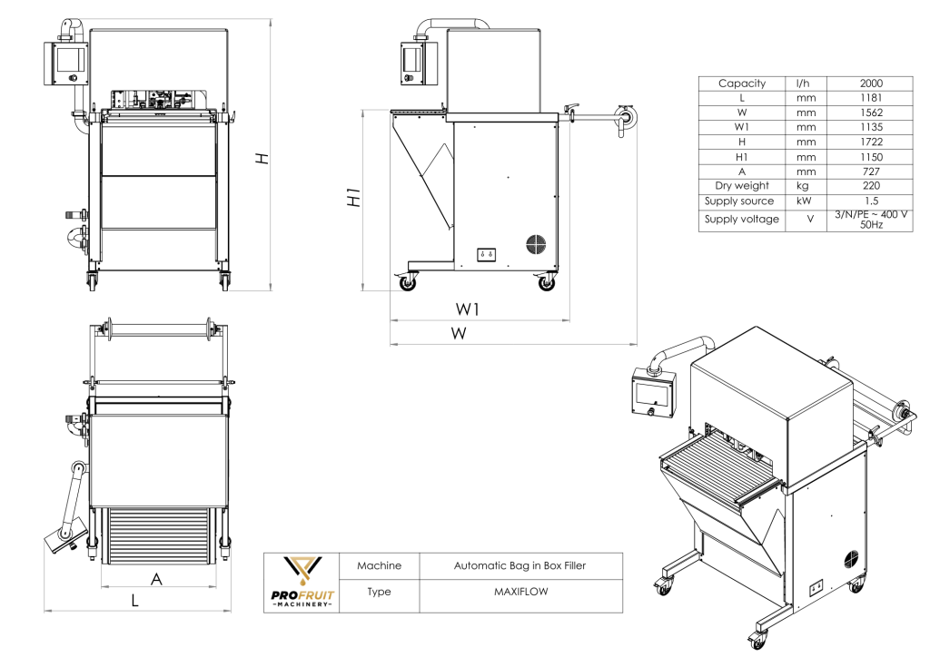 profruit automatic bag in box filler maxiflow