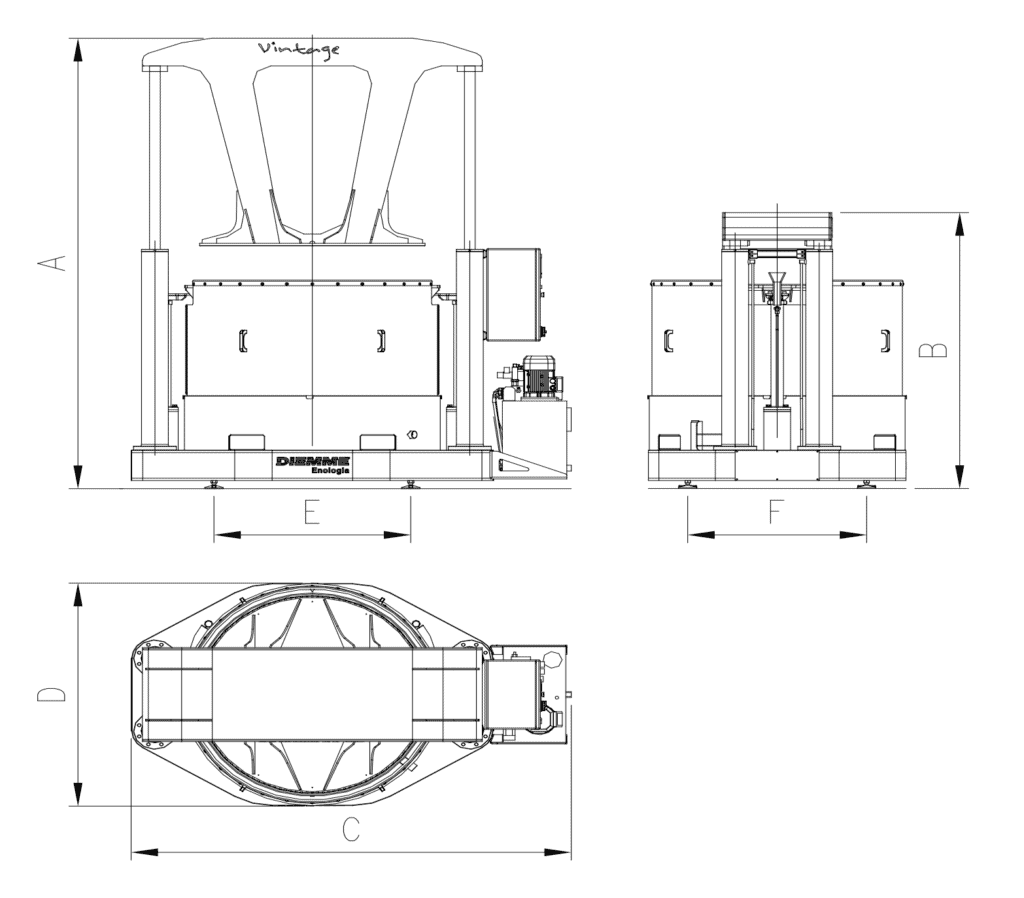 diemme hydraulic basket presses vintage 5, 12, 23