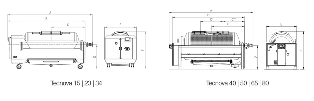diemme slotted tank pneumatic presses tecnova 15, 23, 34, 40, 50, 65, 80