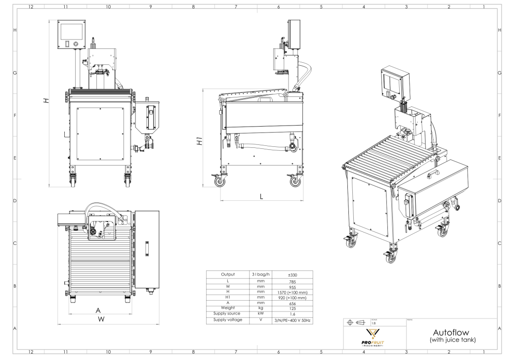 profruit automatic bag in box and stand up pouch filler autoflow