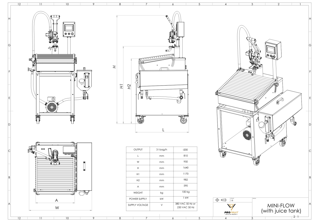 profruit semi automatic bag in box and stand up pouch filler semiflow