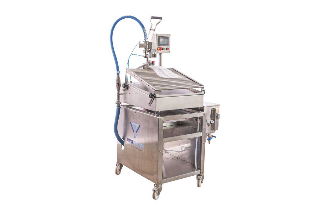profruit semi automatic bag in box and stand up pouch filler semiflow