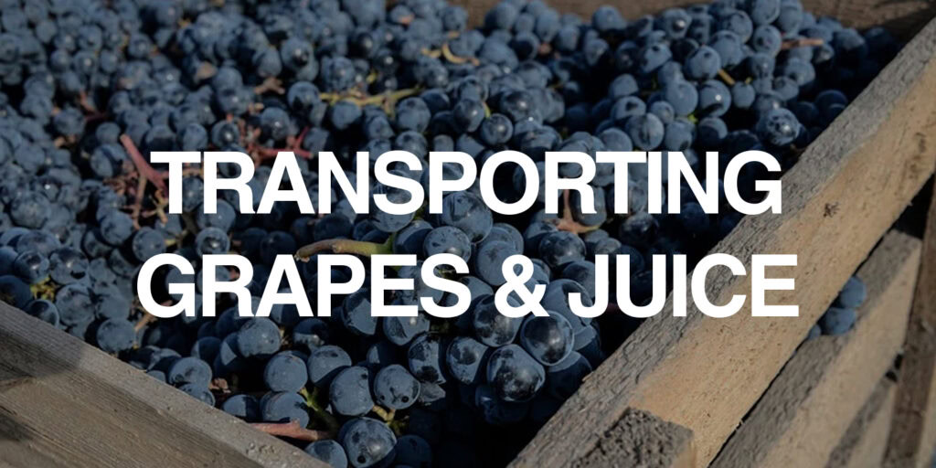 transporting grapres and juice